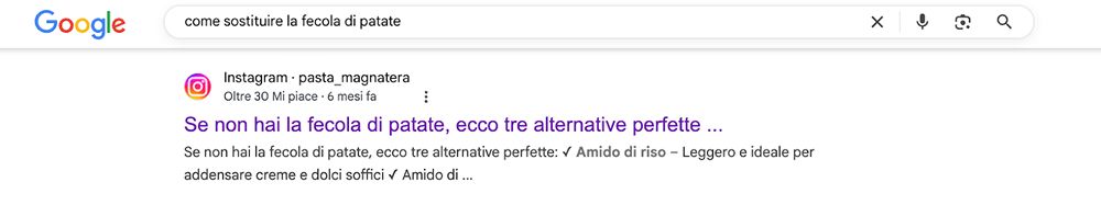 ricerca per come sostituire la fecola di patate